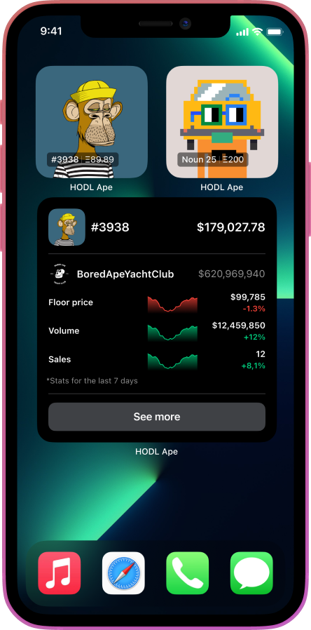 Monitor NFT data with Widgets